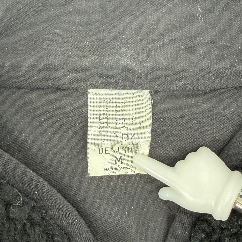 Topo Designs Sherpa Fleece Jacket Full Zip Reversible Black Red Crop Women's M - Picture 10 of 14